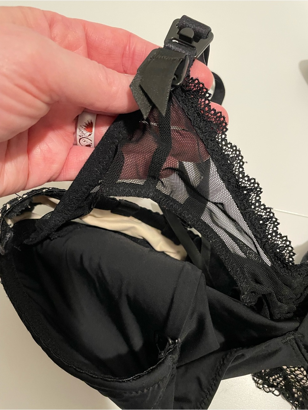 Willow Brand Women's size Medium Luxe Pumping Bra Black Lace Wearable Pump Bra - Picture 6 of 7